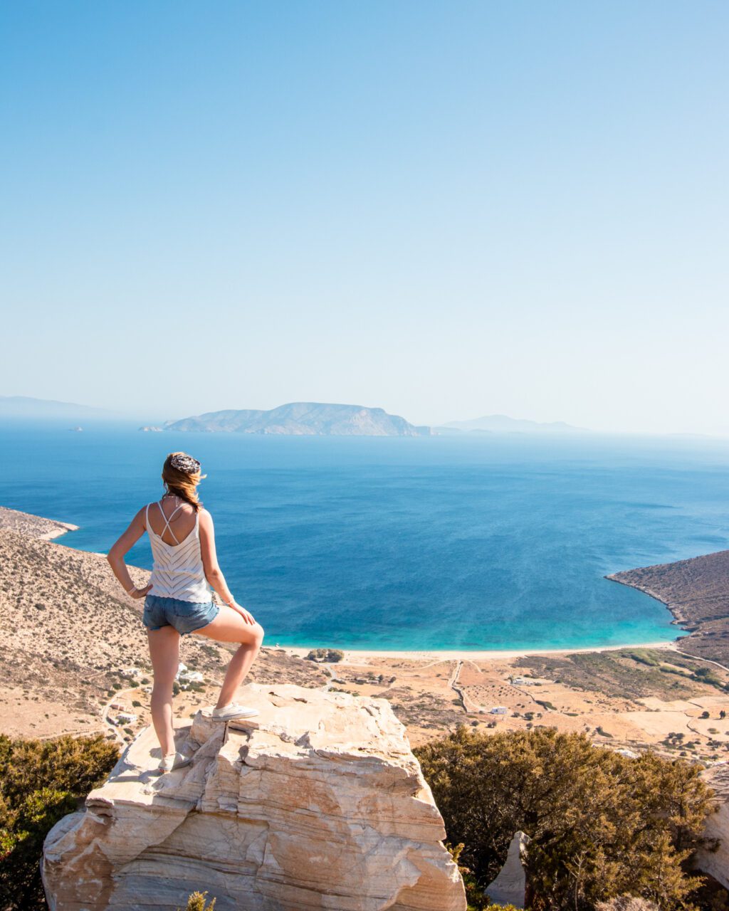 Viewpoint over Agia Theodoti Beach, Ios, Greece