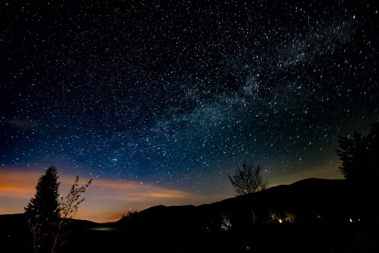 The Milky Way over the Bieszczady Mountains