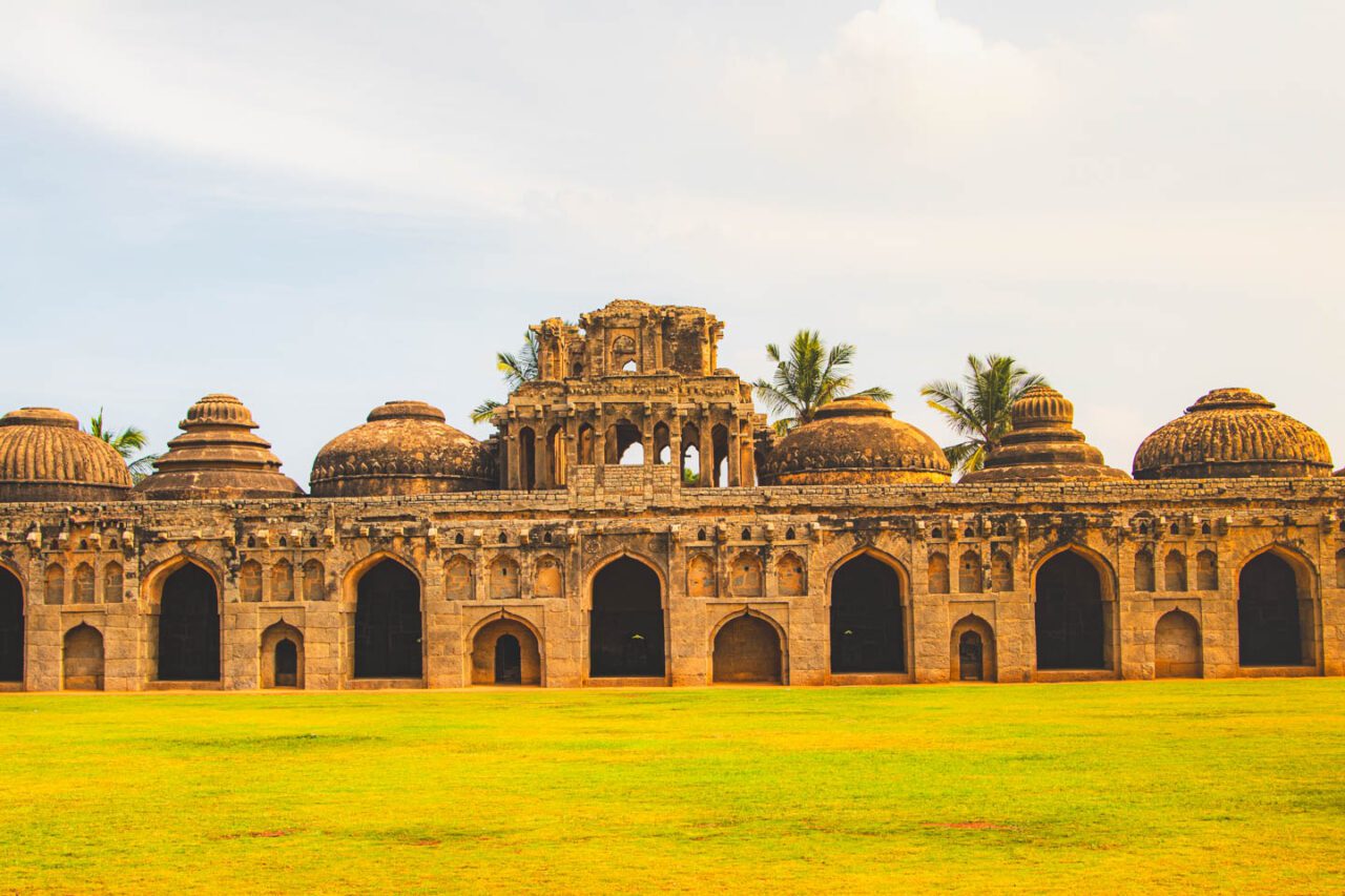 Lotus Mahal and Elephant Stables, Hampi, India