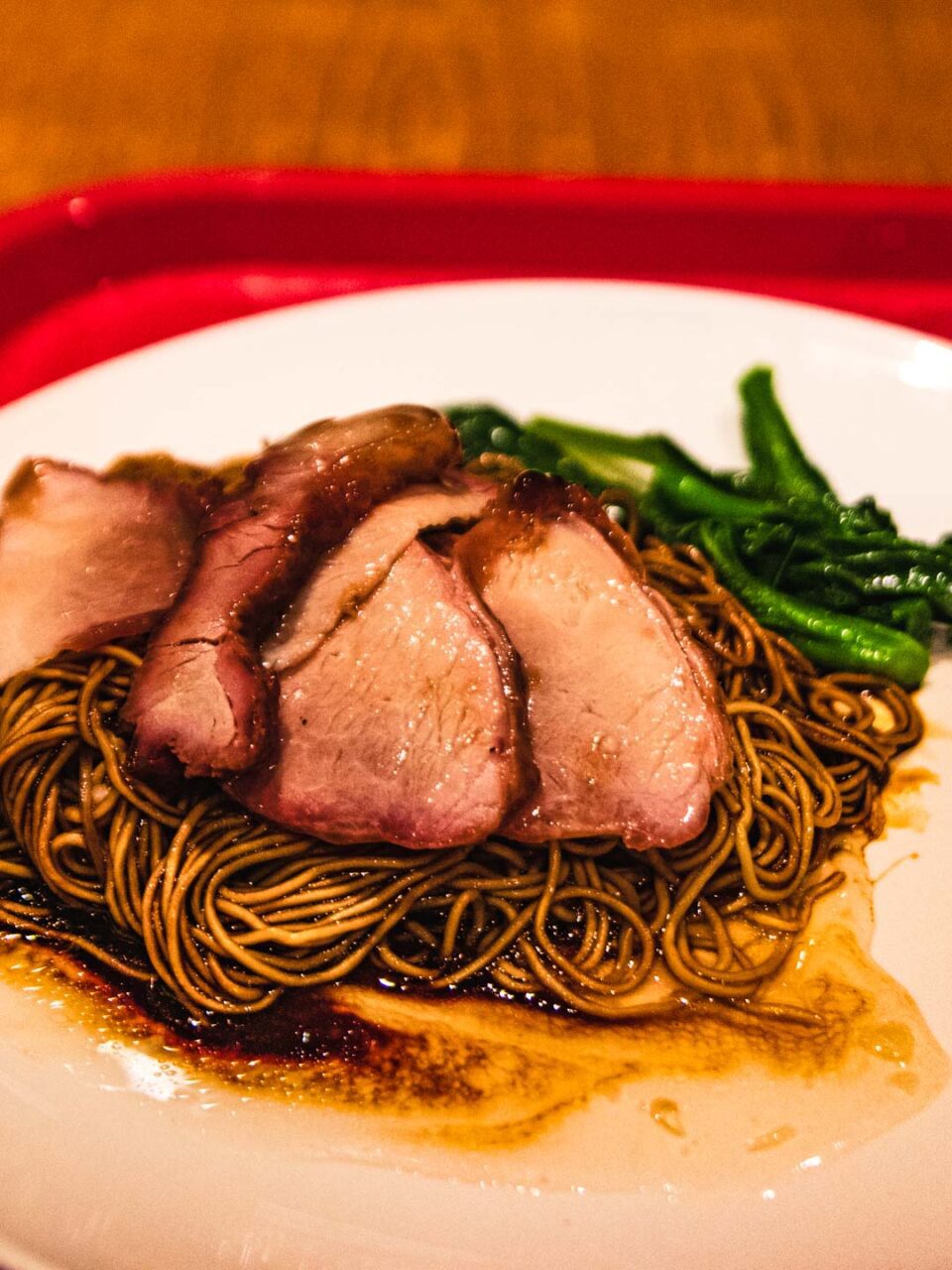 Noodles with roasted pork (char siu) at Lot 10 Hutong - classic Kuala Lumpur flavors in one of the city's most iconic food courts