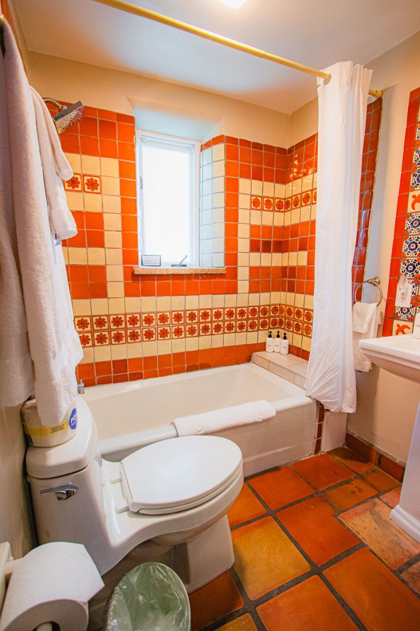 Bathroom full of character - decorated with classic tiles
