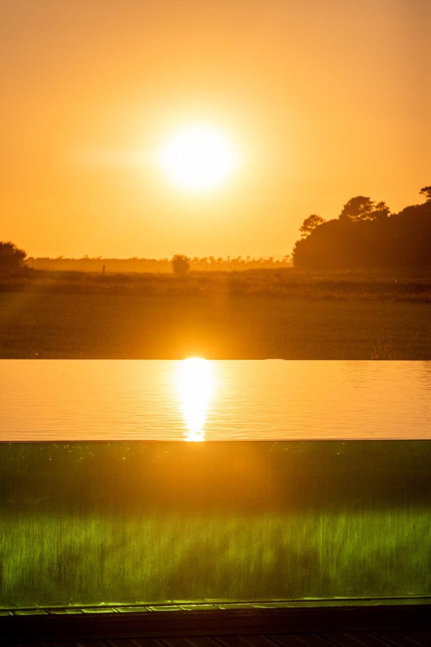 Where the sky meets the water and the day ends beautifully