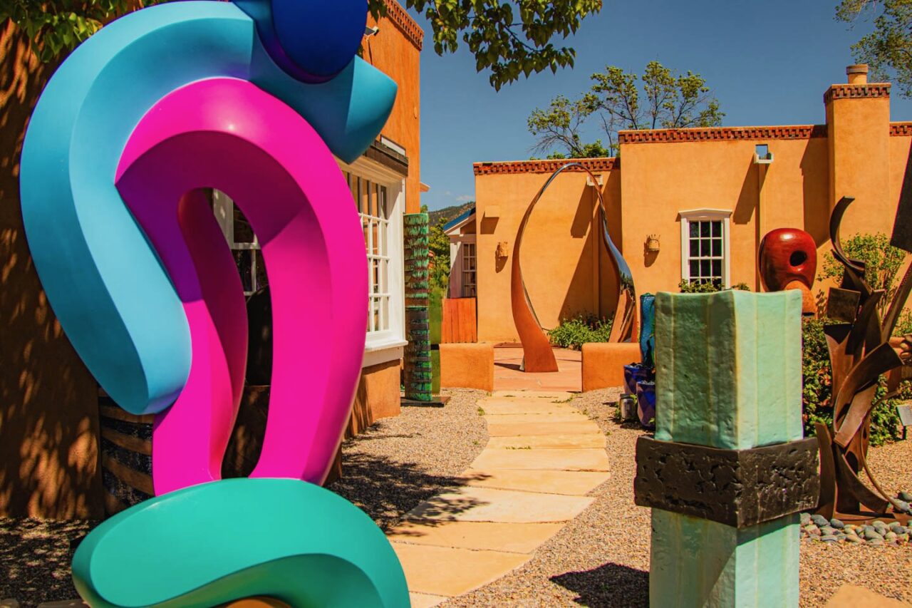 The warm adobe and stunning sculptures of Canyon Road