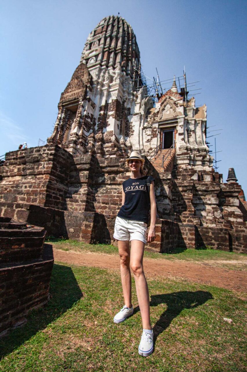 Standing at Wat Ratchaburana