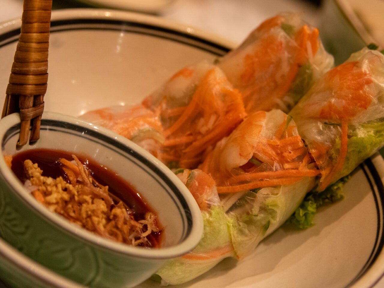 Fresh spring rolls at Pavilion KL - a light stop between sightseeing and coffee in downtown Kuala Lumpur