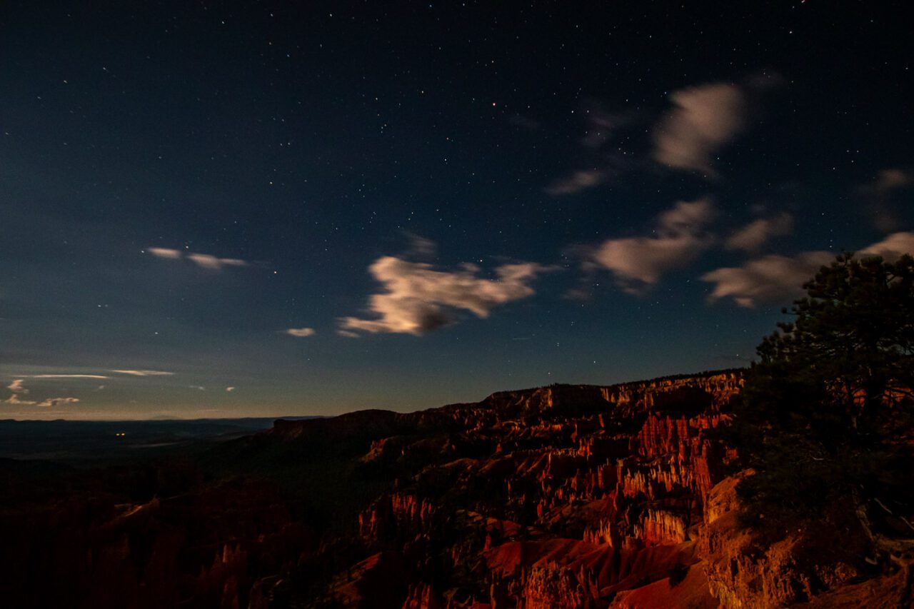 Bryce Canyon night sky with stars in a Dark Sky park Utah