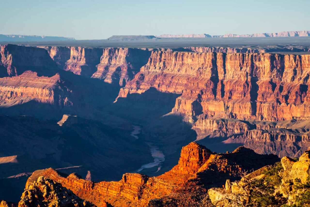 Grand Canyon South Rim sunset view Arizona canyon landscape golden hour
