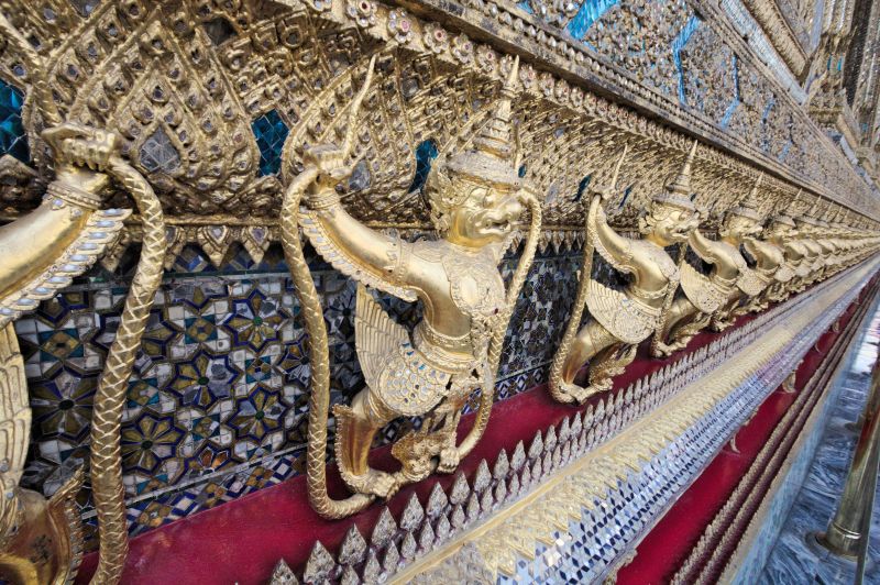Wat Phra Kaew, Świątynia Szmaragdowego Buddy, Bangkok, Tajlandia
