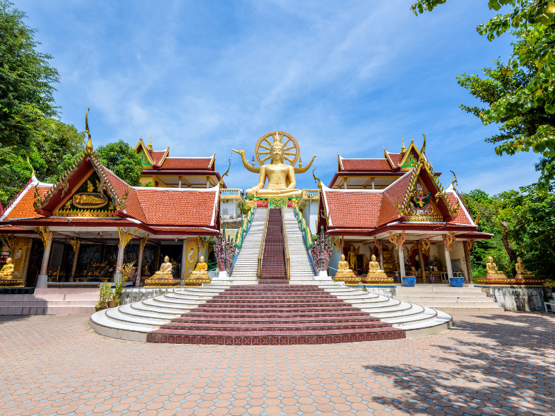 Wat Phra Yai on Koh Samui is a spiritual center with a monumental Buddha statue