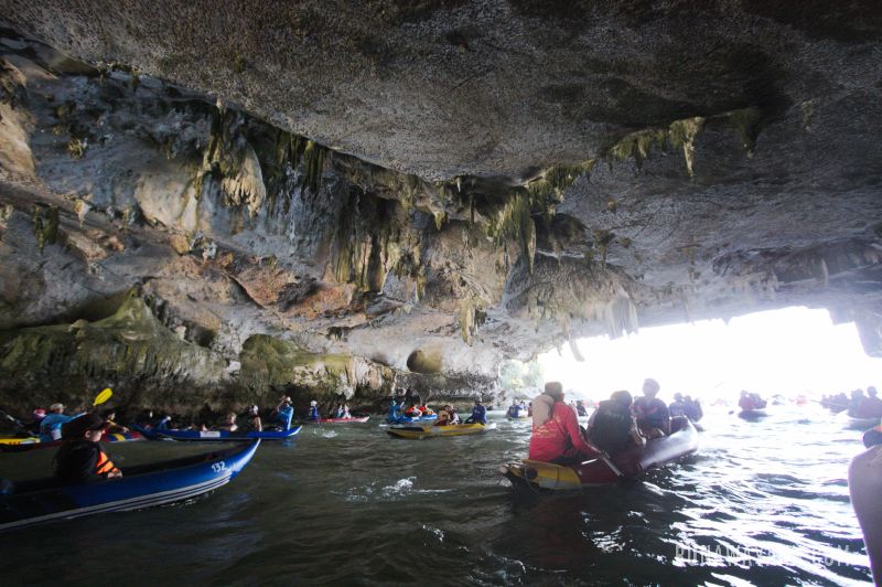 Canoeing, Phang Nga bay, Thailand