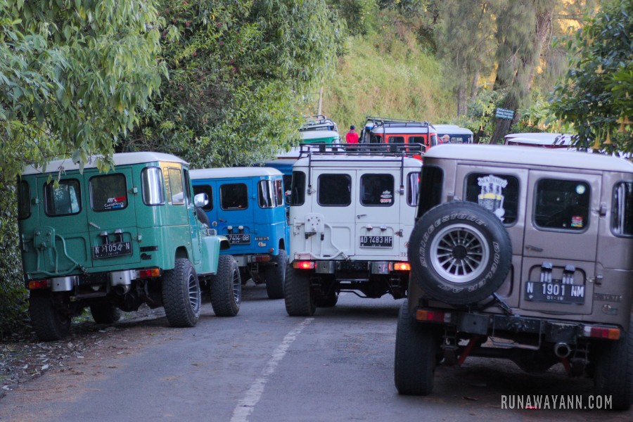 Jeeps to Bromo volcano, Java, Indonesia