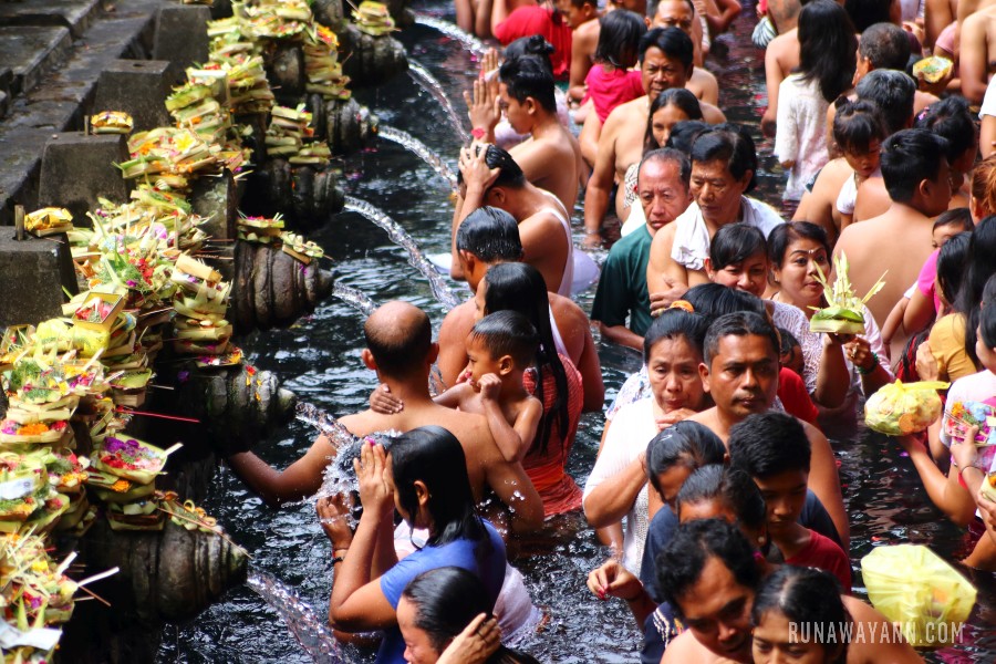 Holy spring in Tirta Empul, Bali