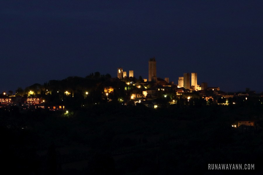 View from Podere Sant'Elena, San Gimignano, Tuscany, Italy