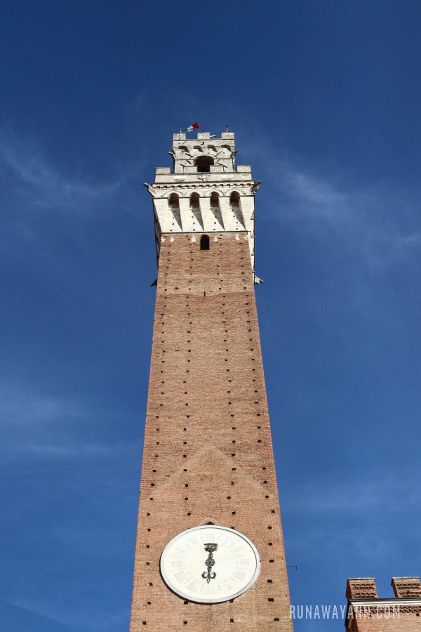 Torre del Mangia, Piazza del Campo, Siena, Toskania, Włochy
