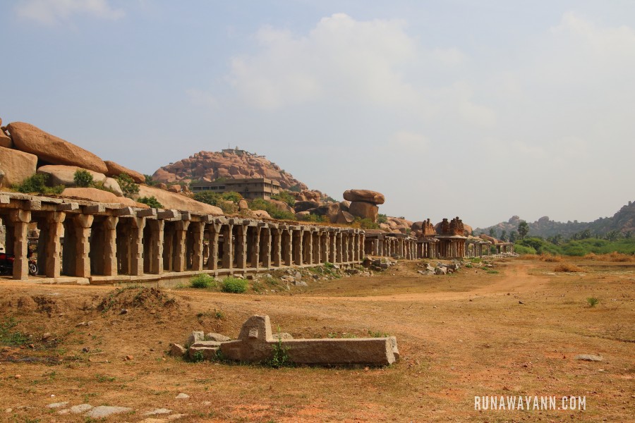 Krishna Temple and market complex, Hampi, Karnataka, India