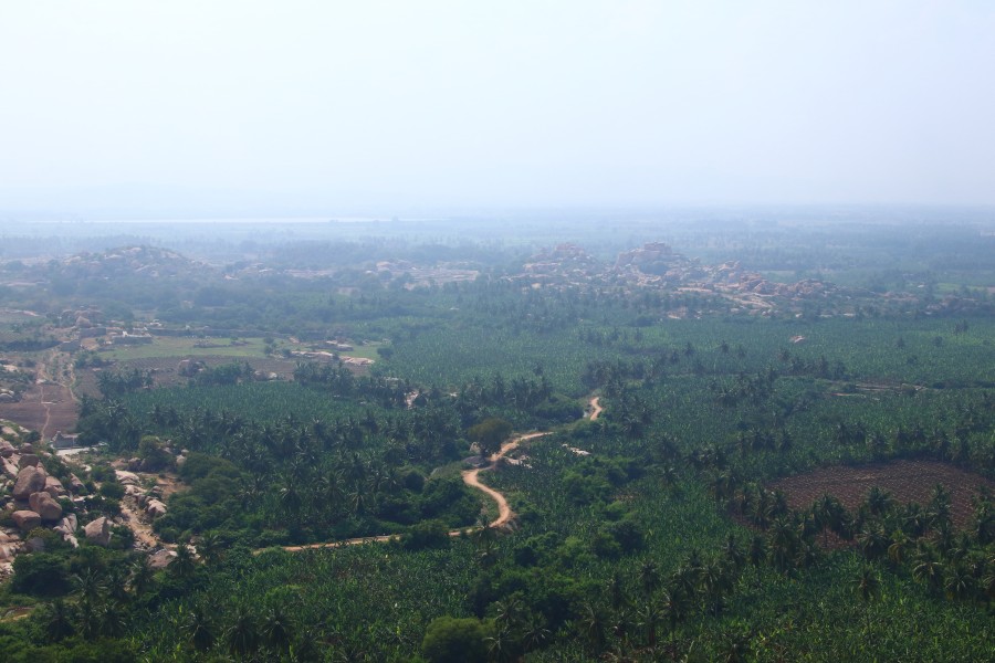Widok ze wzgórza Matanga, Hampi, Karnataka, Indie