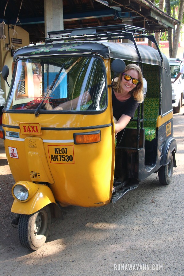 Przejażdżka rikszą, Koczin, Kerala, Indie