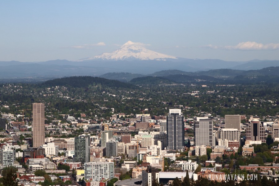 Widok z Pittock Mansion, Portland, Oregon, USA