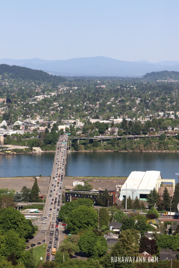 View from Portland Aerial Tram, Oregon, US