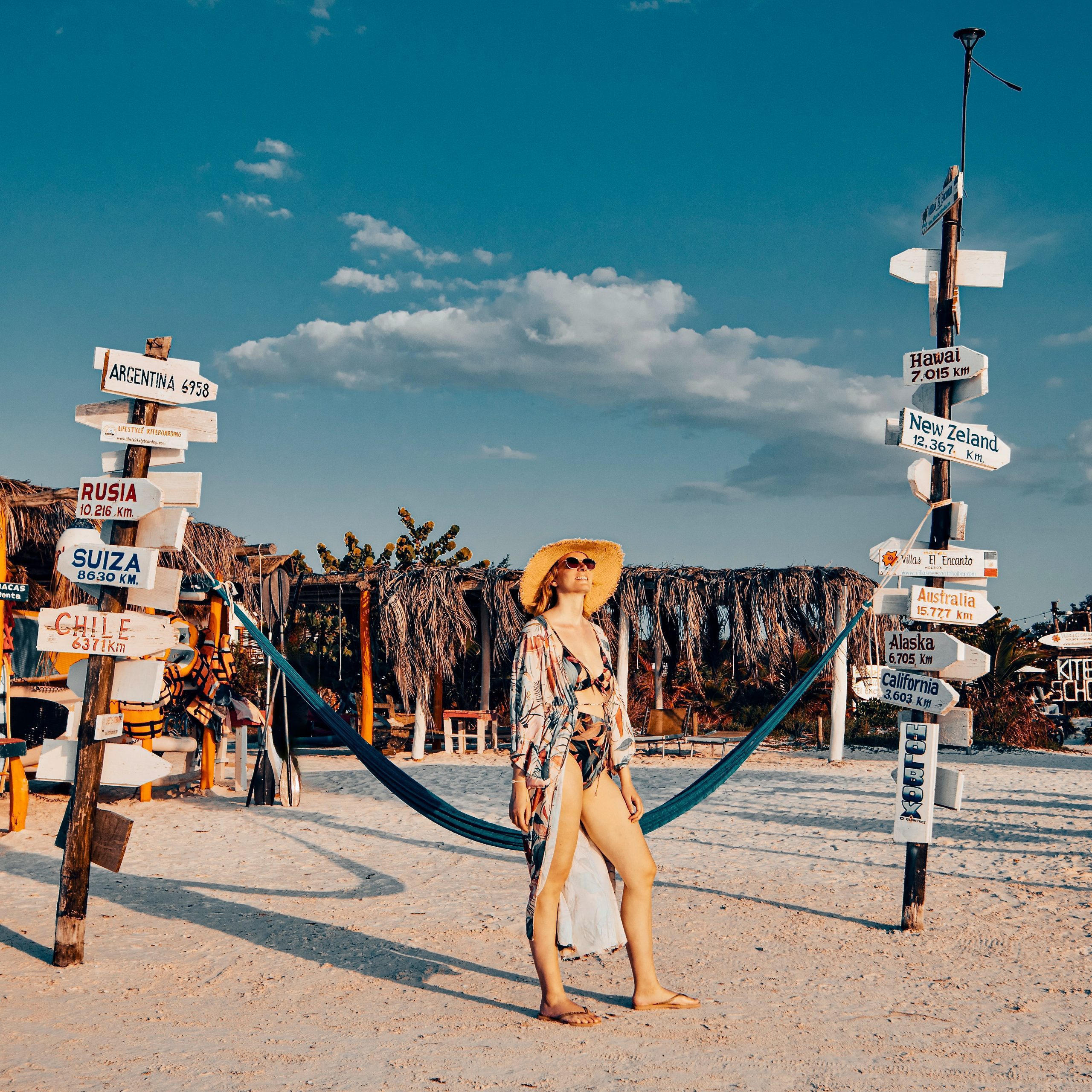 Woman on the beach on Isla Holbox, Quintana Roo, Mexico