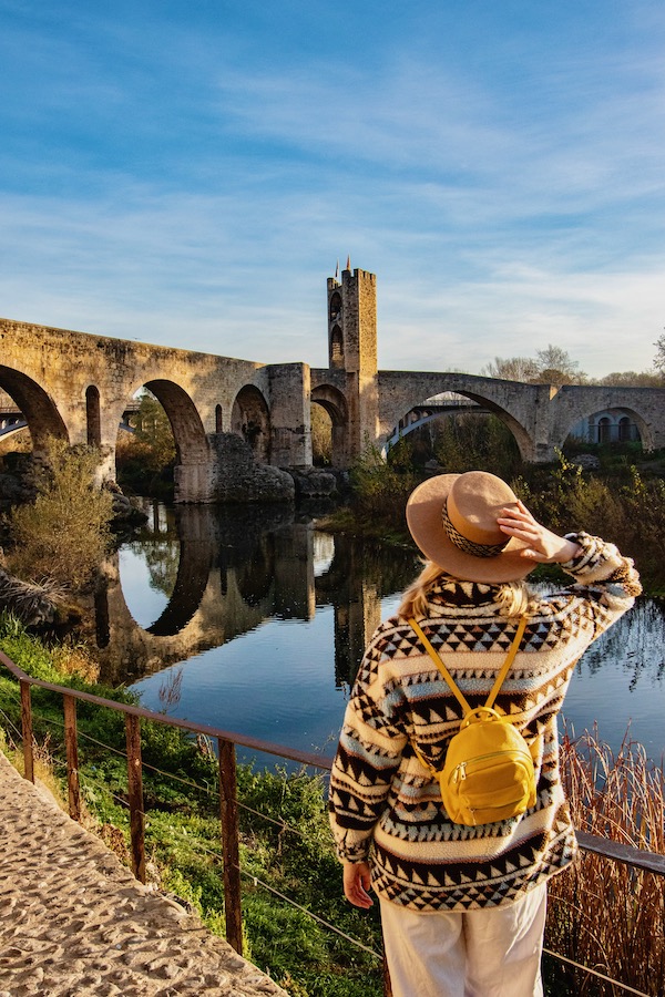 The 12th-century Romanesque bridge is a true showcase of Besalú in Catalonia