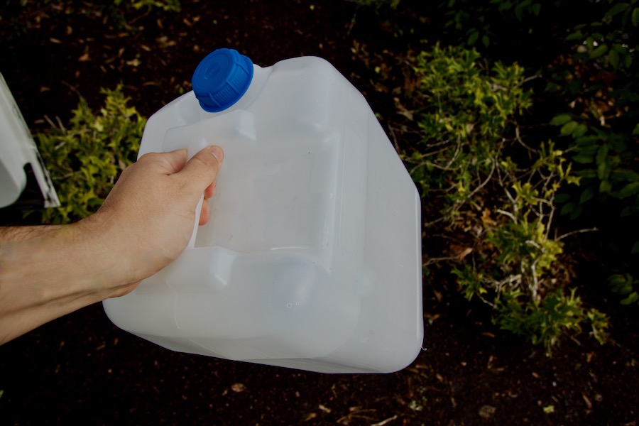 Water canister - an essential element of motorhome equipment during vanlife