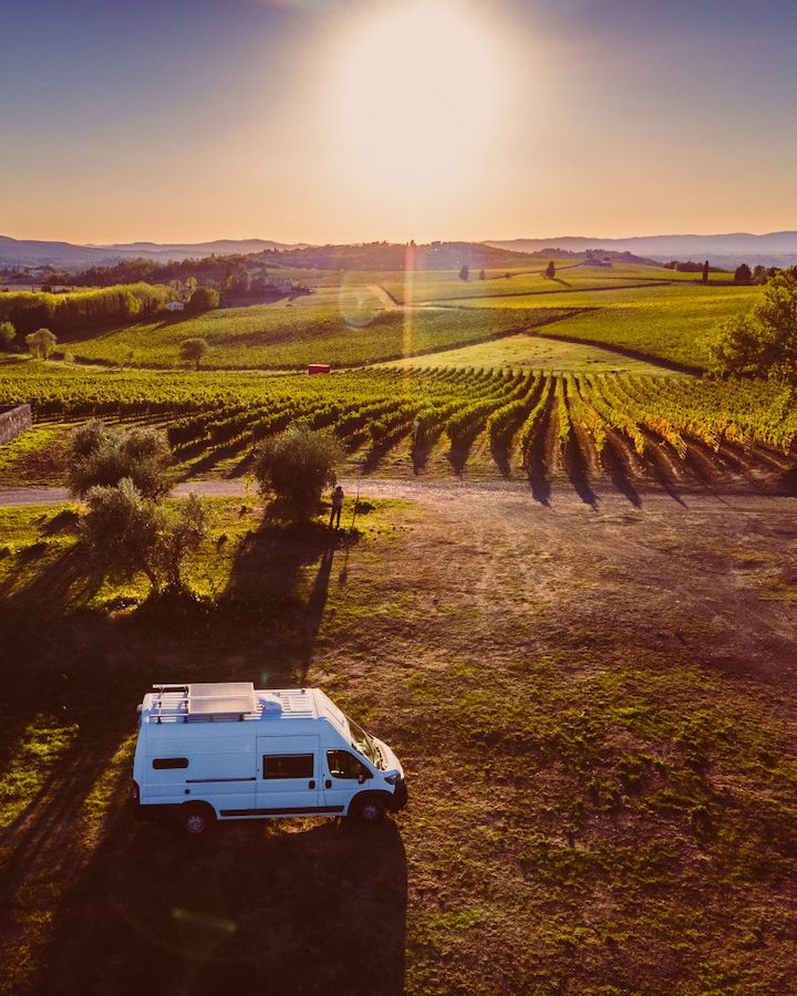 Tuscany, Italy, is one of the top choices for campervan travel in Europe
