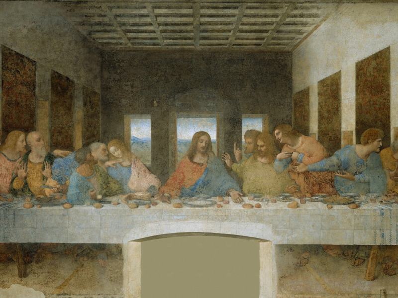 The "Last Supper" in the Santa Maria delle Grazie in Milan is one of the most important art works in the world