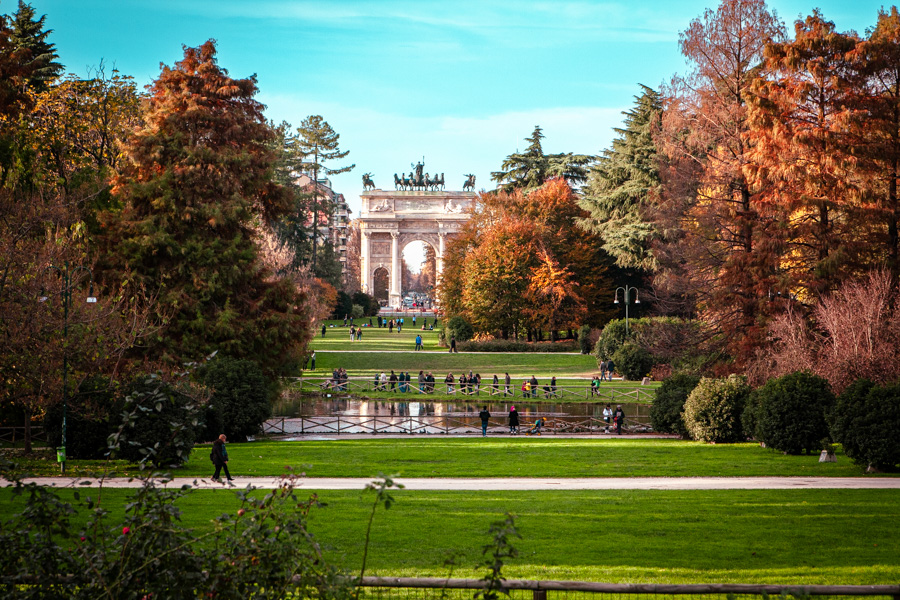 Parco Sempione in Milan is the perfect place to relax after a busy city tour