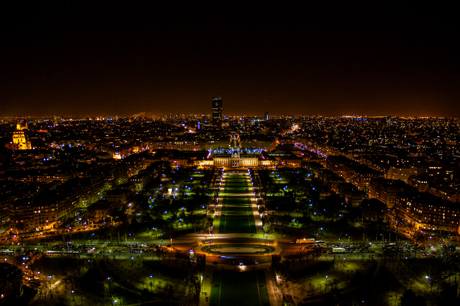 The view from the Eiffel Tower is stunning both during the day and at night, when Paris sparkles with lights