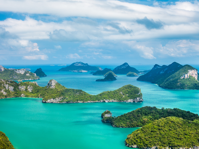 Ang Thong National Park is a picturesque archipelago offering spectacular landscapes