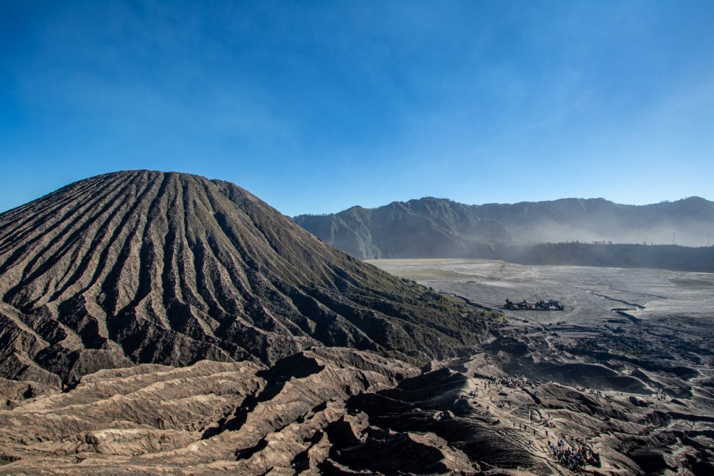 Mount Bromo, an iconic volcano in East Java, Indonesia, captivates visitors with its otherworldly landscapes