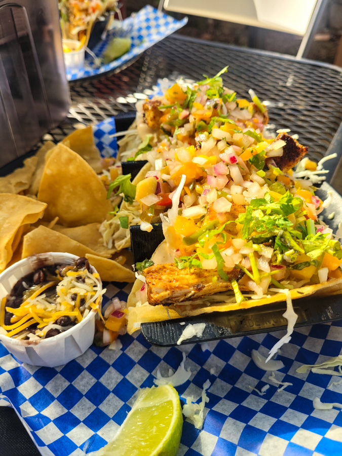 Gill's Lanai near Hawi is the best place for fish tacos