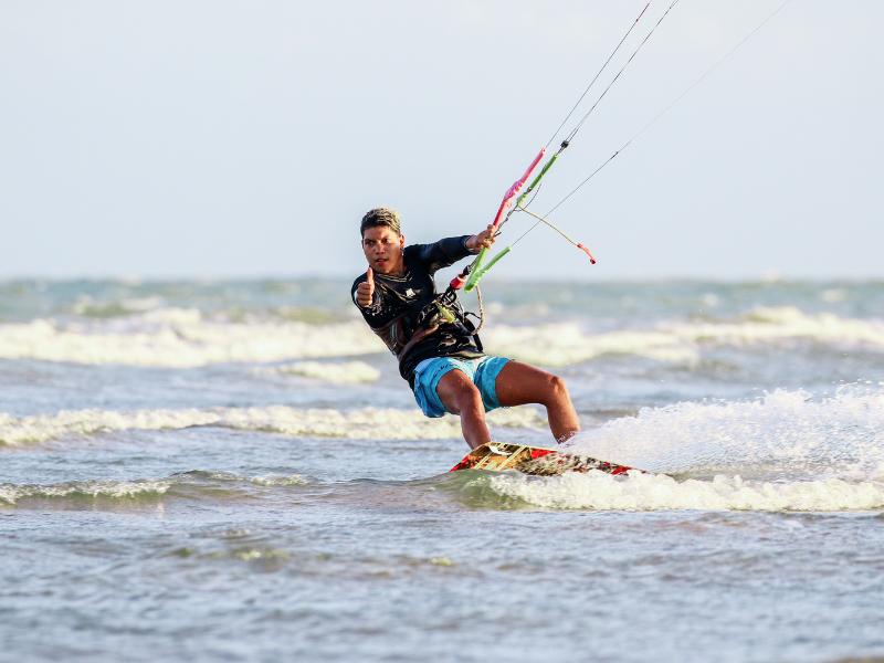 Isla Holbox is a great place for kitesurfing