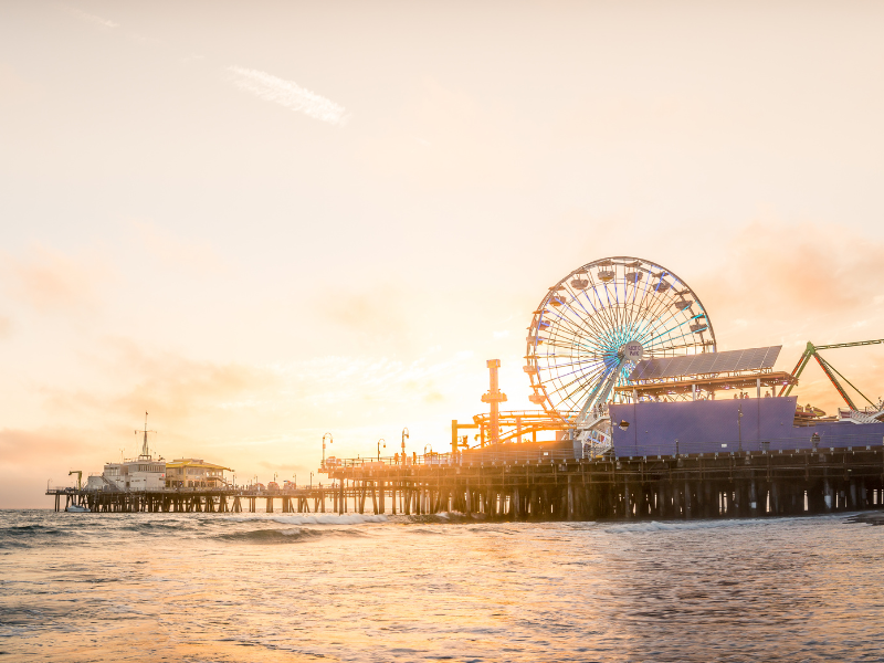 The picturesque sunset over the Santa Monica Pier is a sight not to be missed