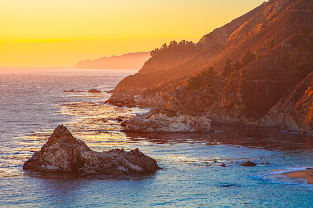 Julia Pfeiffer Burns State Park offers spectacular views of the Pacific Ocean