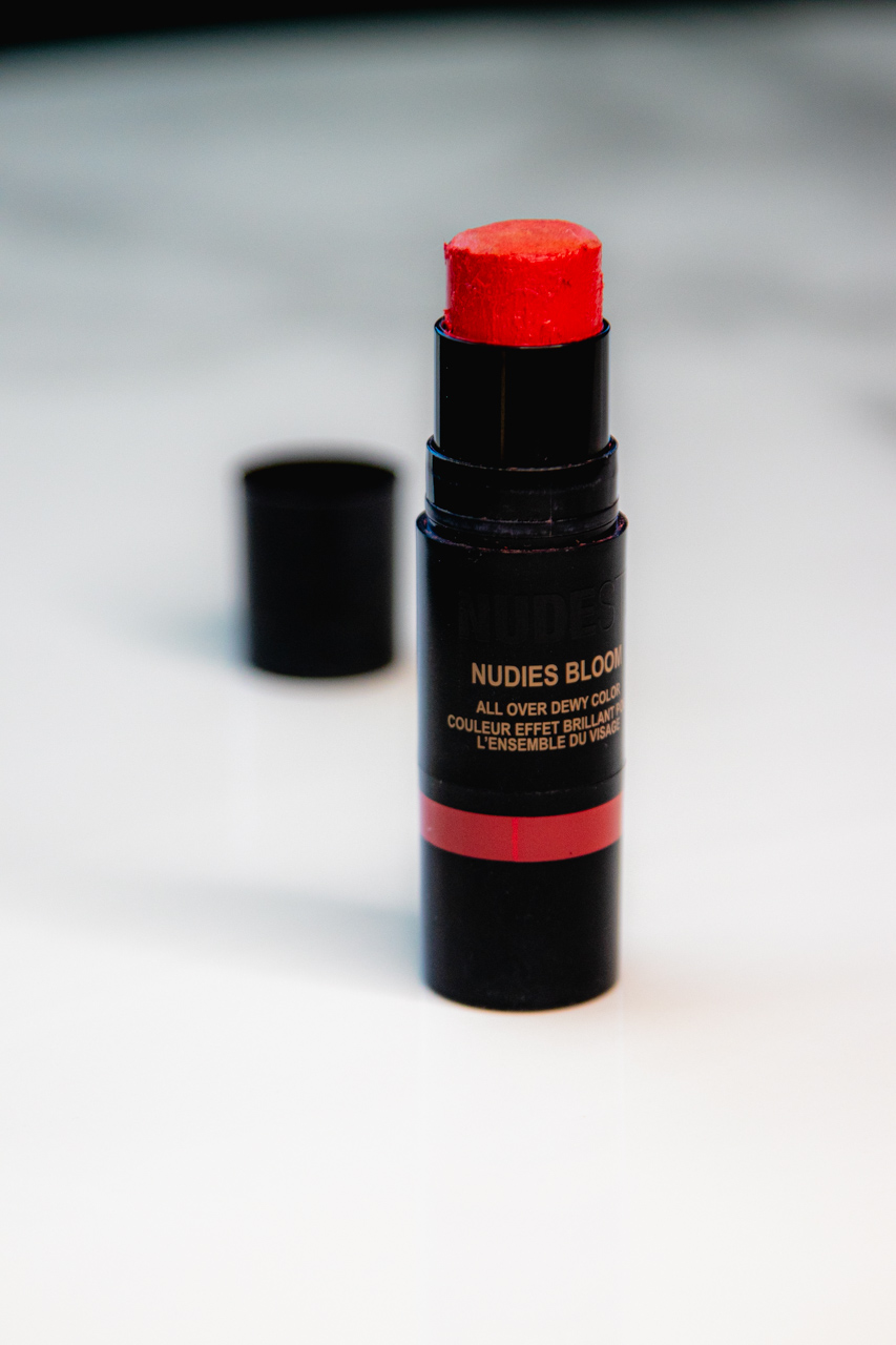 I reach for a cream blush to add a natural glow on travel days