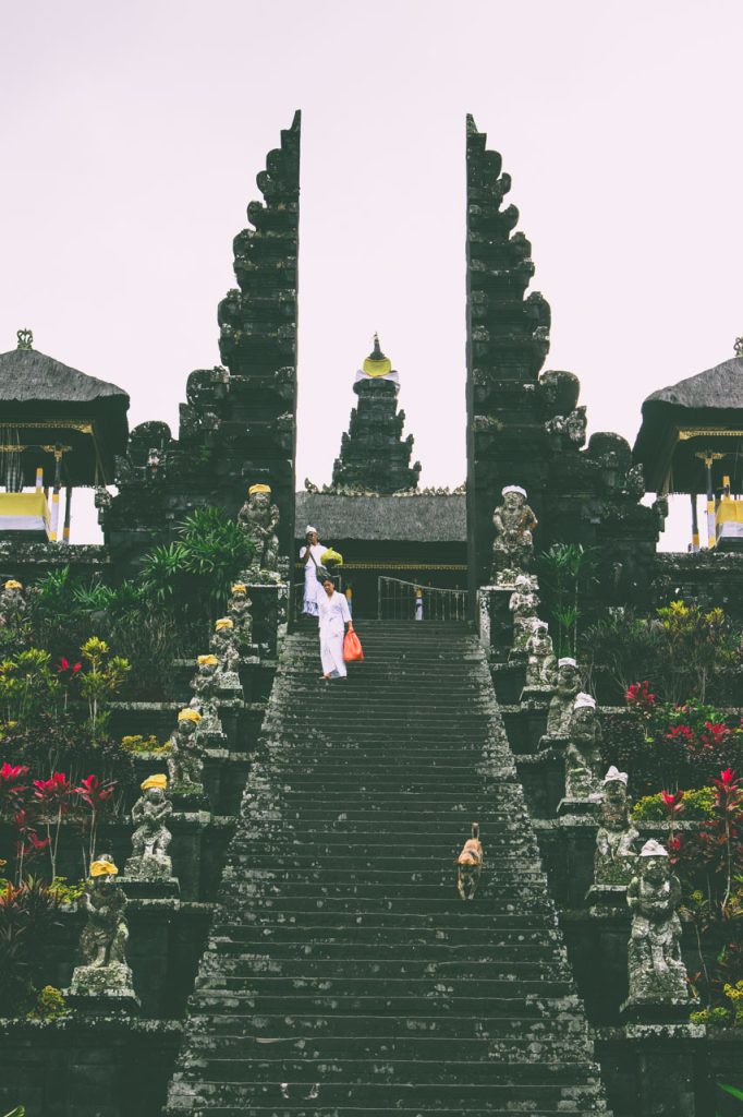 The picturesque Pura Besakih temple offers captivating views of the surrounding area