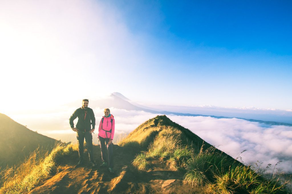 Trekking to Mount Batur at sunrise is one of the best attractions in Bali