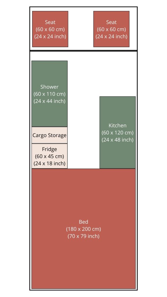 U-Shape Lounge Layout: Day vs. Night