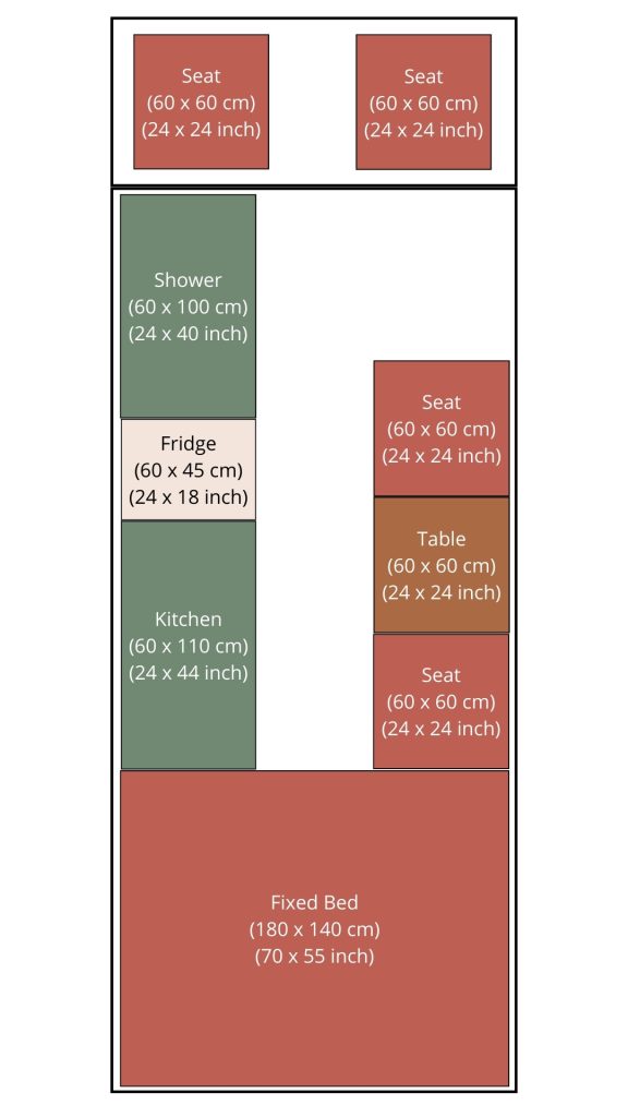 Full Bathroom Van Build Layout