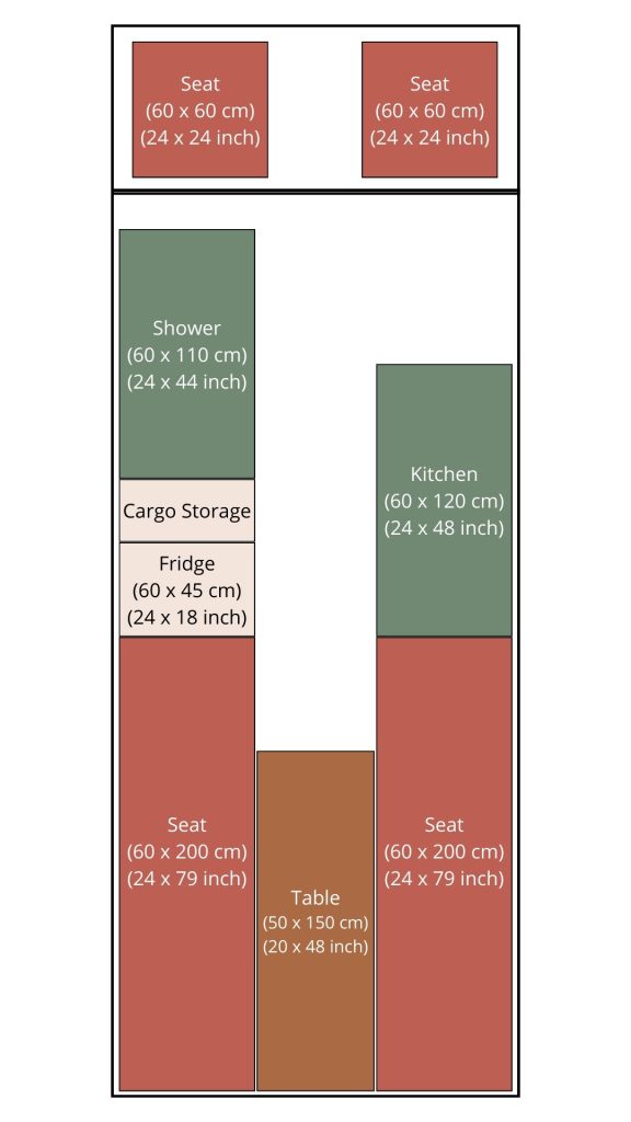 Dinette Van Build Layout