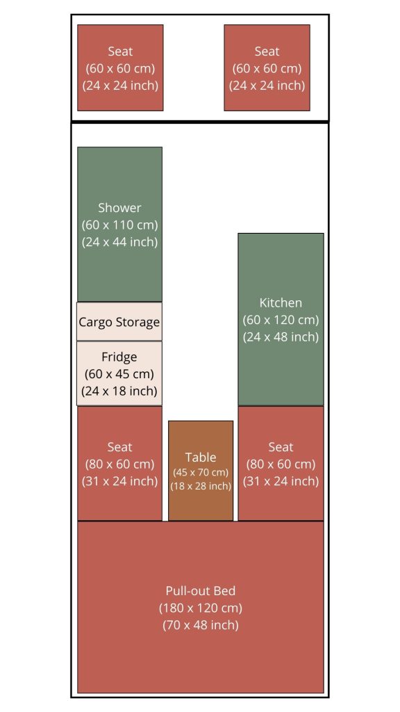 Pull-Out Bed Layout