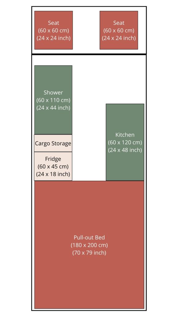 Pull-Out Bed Layout