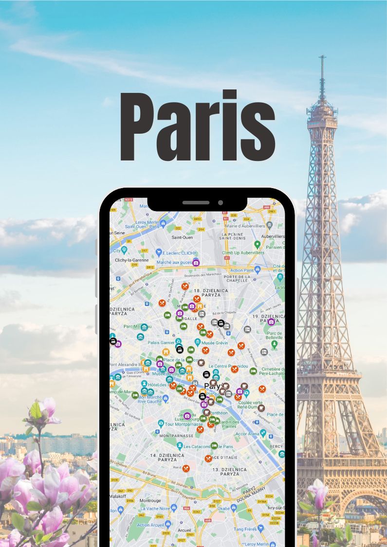 Paris Map with Attractions 