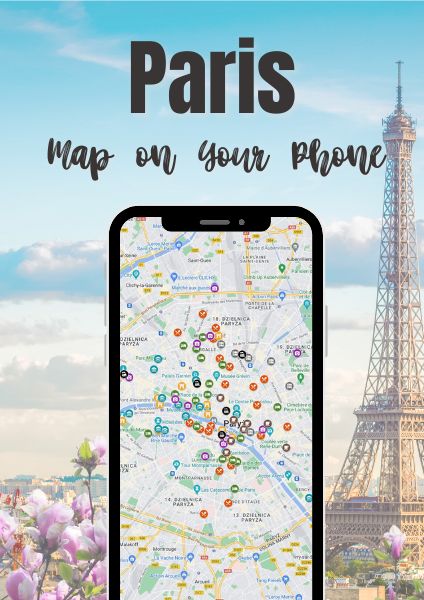 Paris map with attractions