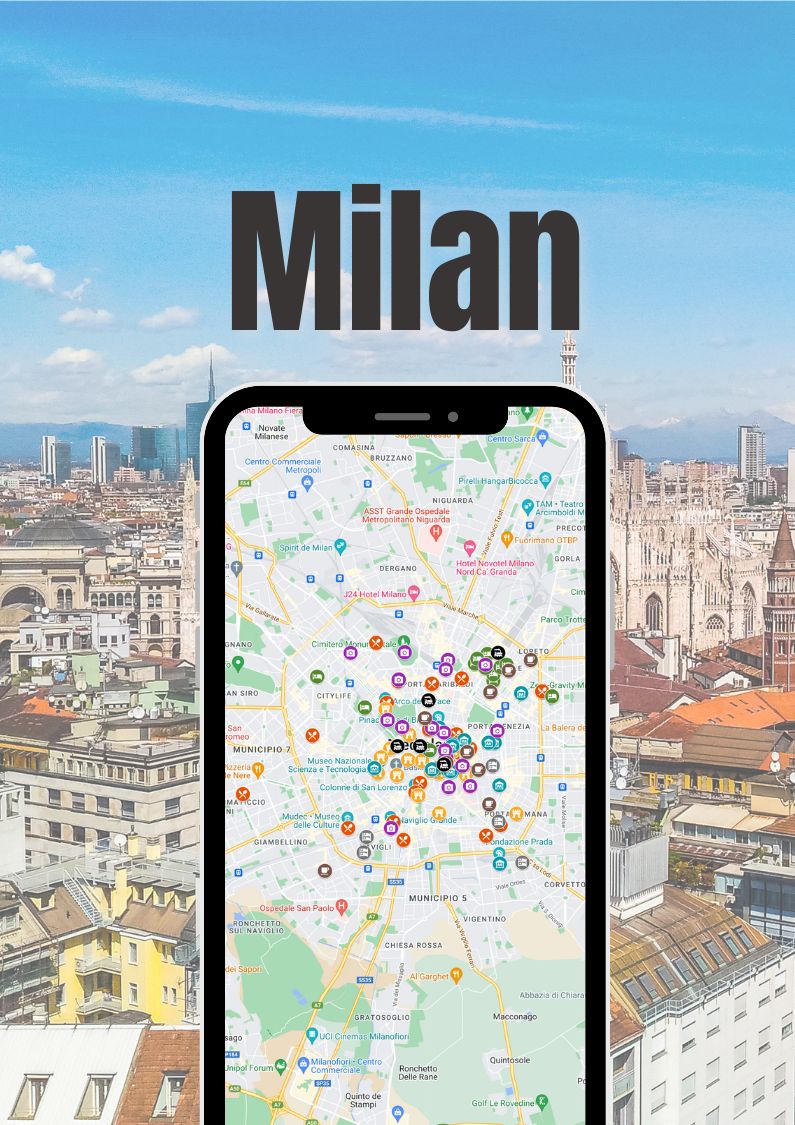 Milan Map with Attractions 