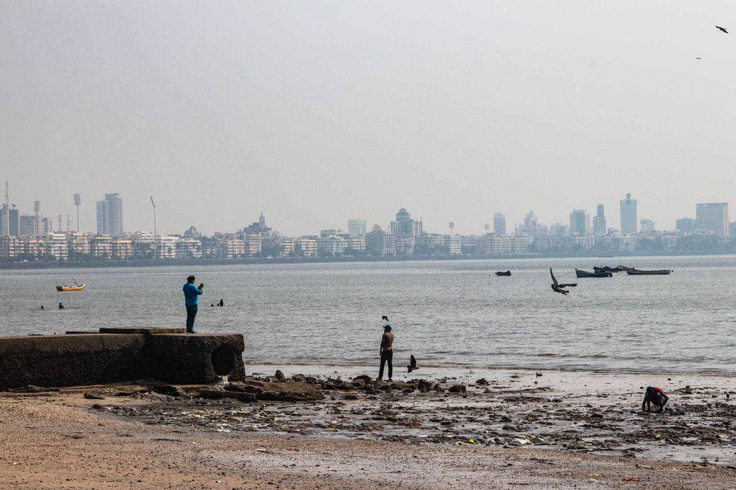 Chowpatty beach in Mumbai
