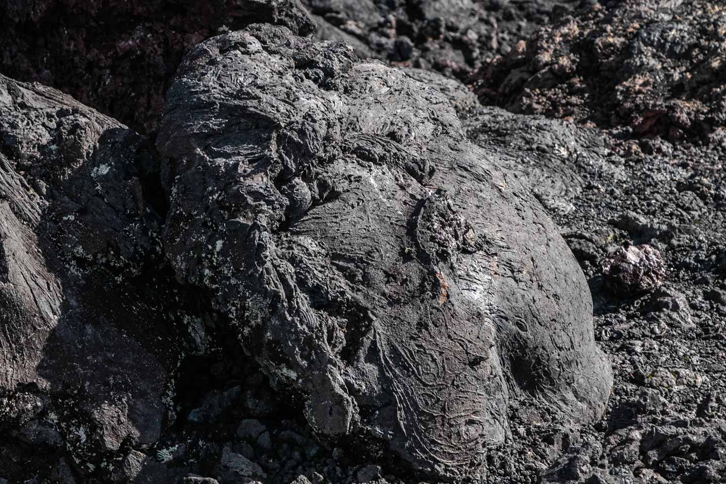 Solidified lava along the Mauna Ulu Trail, Hawai'i Volcanoes National Park