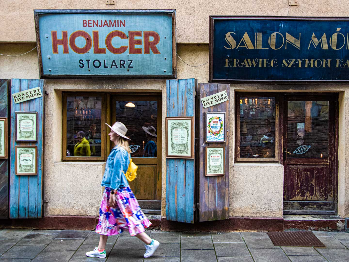 Signs on Szeroka Street are a place where you can feel the spirit of Krakow